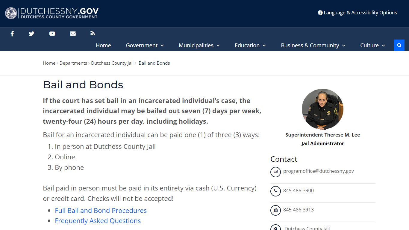 Bail and Bonds - Dutchess County Government